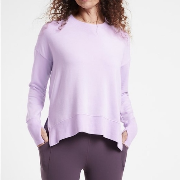 Athleta Tops - NWT Athleta Coaster Luxe Sweatshirt Womens Oversized XSmall Purple